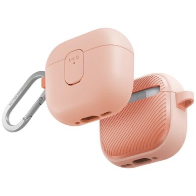 AirPods 4 dėklas Uniq Clyde Lock – rožinis AirPods 4 dėklas Uniq Clyde Lock – rožinis
