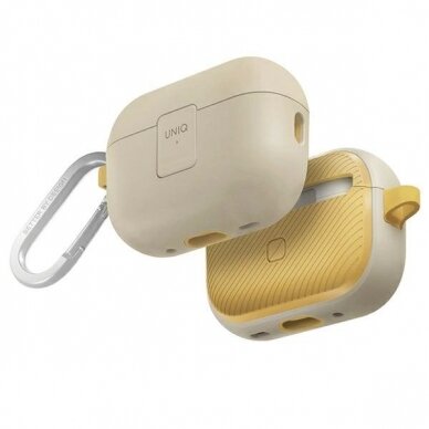 AirPods Pro 2 (2022/2023) Uniq Clyde Lock dėklas – geltonai smėlinis