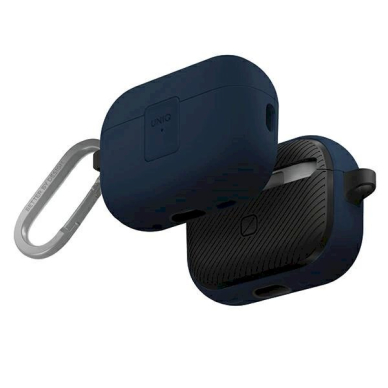 AirPods Pro 2 (2022/2023) Uniq Clyde Lock dėklas – mėlynas / tamsiai pilkas