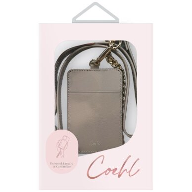 Telefono dirželis Uniq Coehl Caryne 3-in-1 su kortelių dėkliuku – pilkas 2