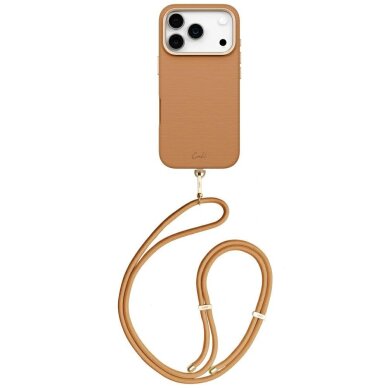 iPhone 17 Pro Uniq Coehl Mirelle Magnetic Charging dėklas – rudas