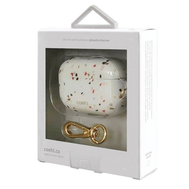 Uniq Coehl Terrazzo AirPods Pro Dėklas Baltas/Natural Baltas 1