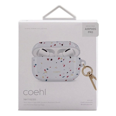 Uniq Coehl Terrazzo AirPods Pro Dėklas Baltas/Natural Baltas 2