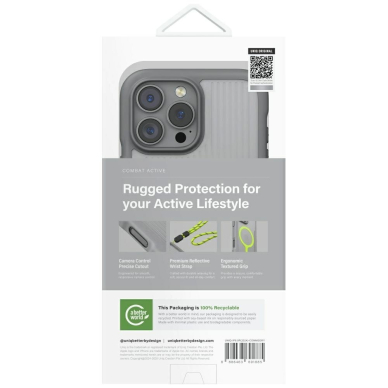 Uniq Combat Active Magclick Charging Dėklas skirtas iPhone 16 Pro Max - Pilkas 5