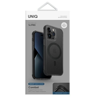 Uniq Combat iPhone 14 Pro 6.1&quot; Dėklas Magclick Charging Juodas/concrete charcoal 7