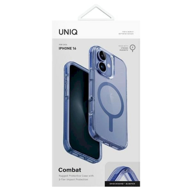 Uniq Combat iPhone 16 6.1 Dėklas Magclick Charging Mėlynas/pearl Mėlynas 3