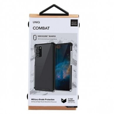 Uniq Combat Protective Case skirta Samsung Galaxy Note 20 Black 1 Uniq Combat Protective Case skirta Samsung Galaxy Note 20 Black 1