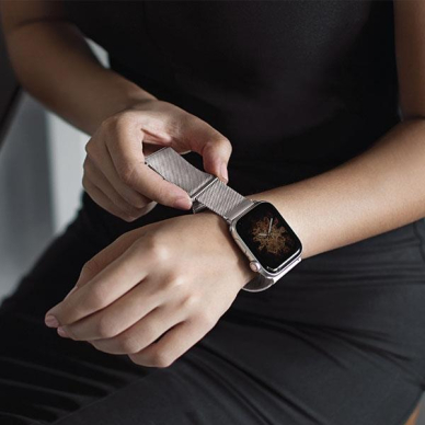 Apyrankė Uniq Dante Apple Watch Series 4/5/6/7/8/9/ SE 40 / 41mm strap. Stainless Steel rožinė 4 Apyrankė Uniq Dante Apple Watch Series 4/5/6/7/8/9/ SE 40 / 41mm strap. Stainless Steel rožinė 4