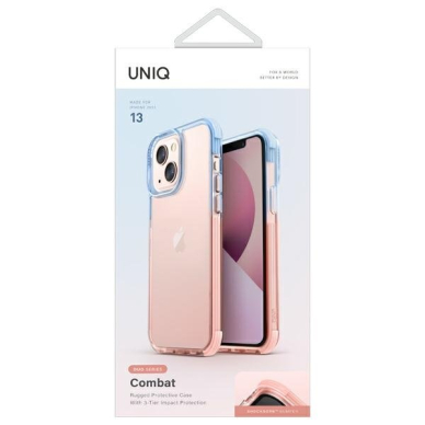 Dėklas UNIQ Combat Duo iPhone 13 6,1" mėlynas/rožinis 1