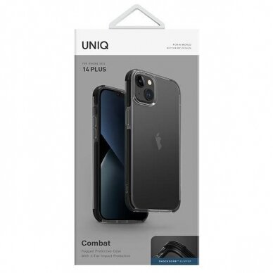 Dėklas UNIQ etui Combat iPhone 14 Plus Juodas 5