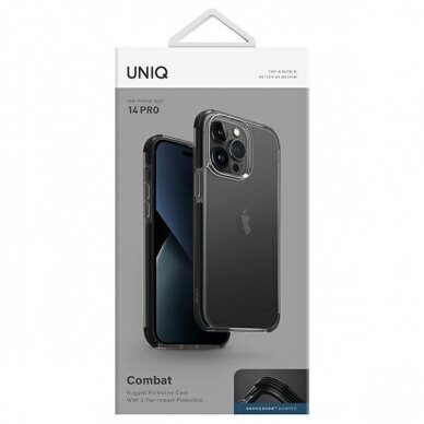 Dėklas UNIQ etui Combat iPhone 14 Pro Juodas 5