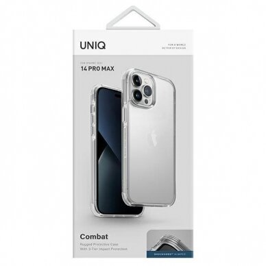 Dėklas UNIQ etui Combat iPhone 14 Pro Max Skaidrus 8