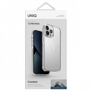Dėklas UNIQ etui Combat iPhone 14 Pro Max Skaidrus 8 Dėklas UNIQ etui Combat iPhone 14 Pro Max Skaidrus 8