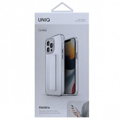 UNIQ dėklas Heldro iPhone 13 Pro / 13 6,1" przezroczysty/clear 6