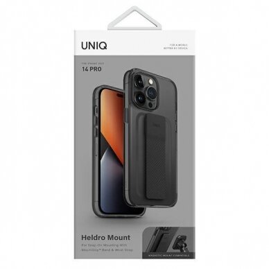 Dėklas UNIQ etui Heldro Mount iPhone 14 Pro Dūminis 9