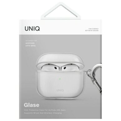 AirPods 4 Uniq Glase dėklas – skaidrus 4