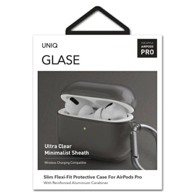 Uniq Glase AirPods Pro Dėklas smoked/smoke 9 Uniq Glase AirPods Pro Dėklas smoked/smoke 9