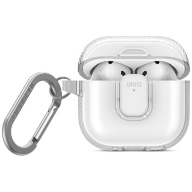AirPods 4 dėklas Uniq Glase Pro – skaidrus