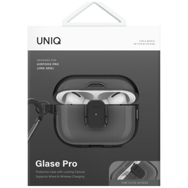 AirPods Pro 2 dėklas Uniq Glase Pro – juodas 1