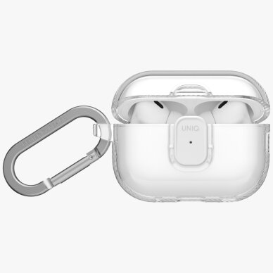 AirPods Pro 3 Uniq Glase Pro Lock dėklas – skaidrus 1