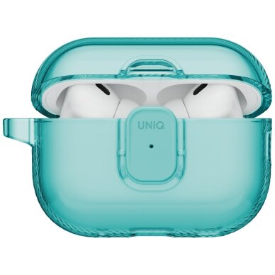 AirPods Pro 3 Uniq Glase Pro Lock dėklas – skaidriai mėlynas 2