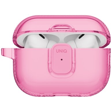 AirPods Pro 3 Uniq Glase Pro Lock dėklas – skaidriai rožinis 2