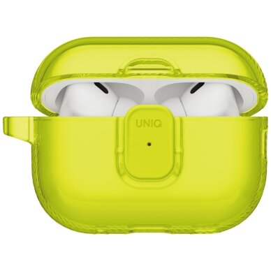 AirPods Pro 3 Uniq Glase Pro Lock dėklas – skaidriai geltonas 2