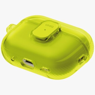 AirPods Pro 3 Uniq Glase Pro Lock dėklas – skaidriai geltonas 4