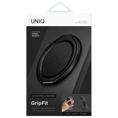 Magnetinis laikiklis Uniq Gripfit 360 su stoveliu – juodas / midnight black 1