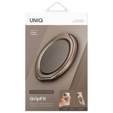 Magnetinis laikiklis Uniq Gripfit 360 su stoveliu – pilkas / flint gray 1