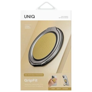 Magnetinis laikiklis Uniq Gripfit 360 su stoveliu – geltonas / canary yellow 1 Magnetinis laikiklis Uniq Gripfit 360 su stoveliu – geltonas / canary yellow 1