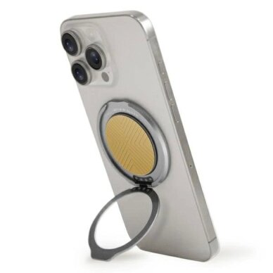 Magnetinis laikiklis Uniq Gripfit 360 su stoveliu – geltonas / canary yellow