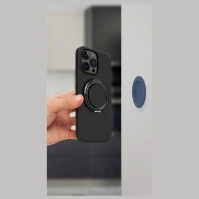 Magnetinis laikiklis Uniq Gripfit Premium 360 su stoveliu – juodas / carbon black 1 Magnetinis laikiklis Uniq Gripfit Premium 360 su stoveliu – juodas / carbon black 1