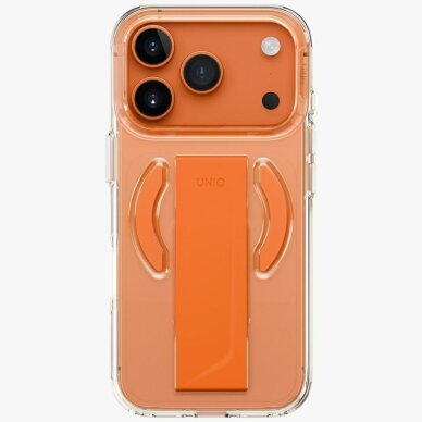 iPhone 17 Pro Uniq Heldro Air MagClick Charging dėklas – oranžinis