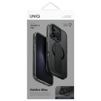 Uniq Heldro Max iPhone 16 Pro 6.3&quot; Magclick Charging Dėklas Juodas/Vapour Smoke 3