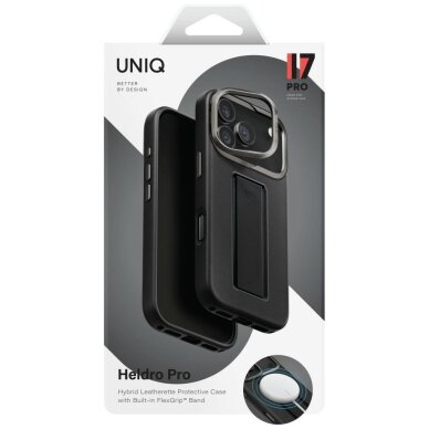 iPhone 17 Pro Uniq Heldro Pro MagClick Charging dėklas – juodas 5