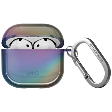 AirPods 4 Uniq Iridescia kabinamas dėklas - holo daugiaspalvis