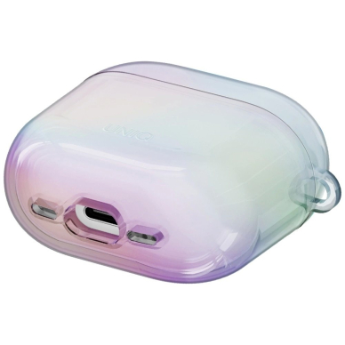 AirPods 4 Uniq Iridescia kabinamas dėklas - holo baltas 2