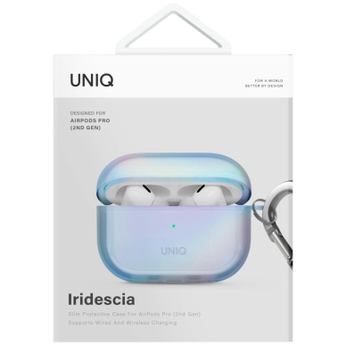 AirPods Pro 2 Uniq Iridescia kabinamas dėklas - holo mėlynas 3