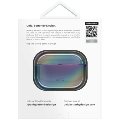 AirPods Pro 2 Uniq Iridescia kabinamas dėklas - holo daugiaspalvis 4