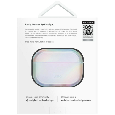 AirPods Pro 2 Uniq Iridescia kabinamas dėklas - holo baltas 4