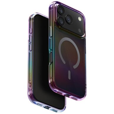 iPhone 17 Pro Uniq Iridescia MagClick Charging dėklas – margaspalvis