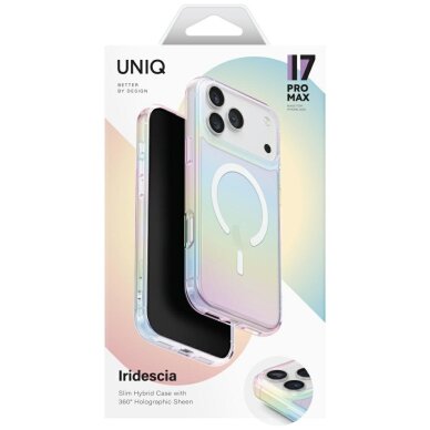 iPhone 17 Pro Max dėklas Uniq Iridescia, Magclick įkrovimo – daugiaspalvis 5 iPhone 17 Pro Max dėklas Uniq Iridescia, Magclick įkrovimo – daugiaspalvis 5