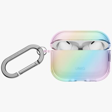 AirPods Pro 3 Uniq Iridescia Hang dėklas – skaidrus, įvairiaspalvis 1
