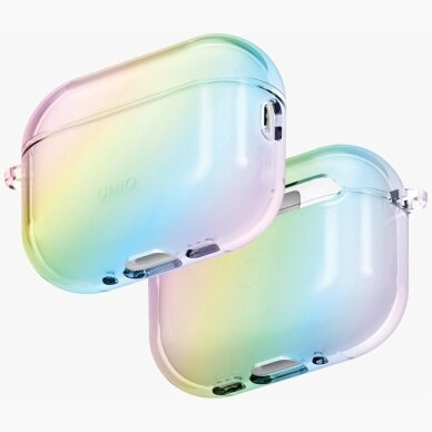 AirPods Pro 3 Uniq Iridescia Hang dėklas – skaidrus, įvairiaspalvis AirPods Pro 3 Uniq Iridescia Hang dėklas – skaidrus, įvairiaspalvis