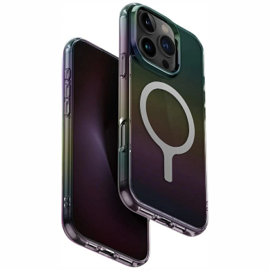 Uniq Iridescia Magclick Charging Dėklas skirtas iPhone 16 Pro - Juodas