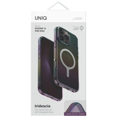 Uniq Iridescia Magclick Charging Dėklas skirtas iPhone 16 Pro Max - Juodas 3