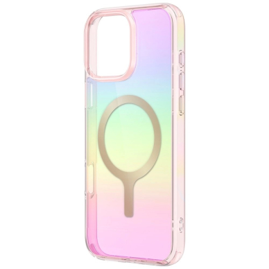 Uniq Iridescia Magclick Charging Dėklas skirtas iPhone 16 Pro - Rožinis 1