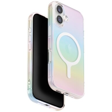 iPhone 17 Uniq Iridescia Magclick dėklas – daugiaspalvis