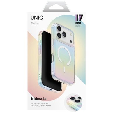 iPhone 17 Pro Uniq Iridescia MagClick Charging dėklas – įvairiaspalvis 5 iPhone 17 Pro Uniq Iridescia MagClick Charging dėklas – įvairiaspalvis 5
